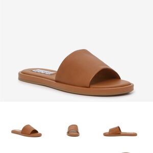 Steve Madden Tan Slides